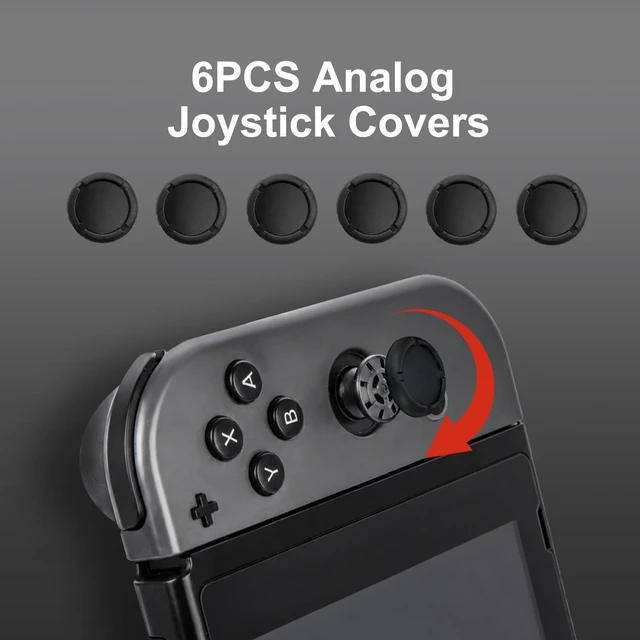 Alt view image 5 of 6 - Switch Lite Case Compatible with Nintendo Switch Lite w/Screen Protector&6 Thumb Grips Joystick Caps, Incl. Clear Protective Case Cover, Rubber Button Caps 5.5"