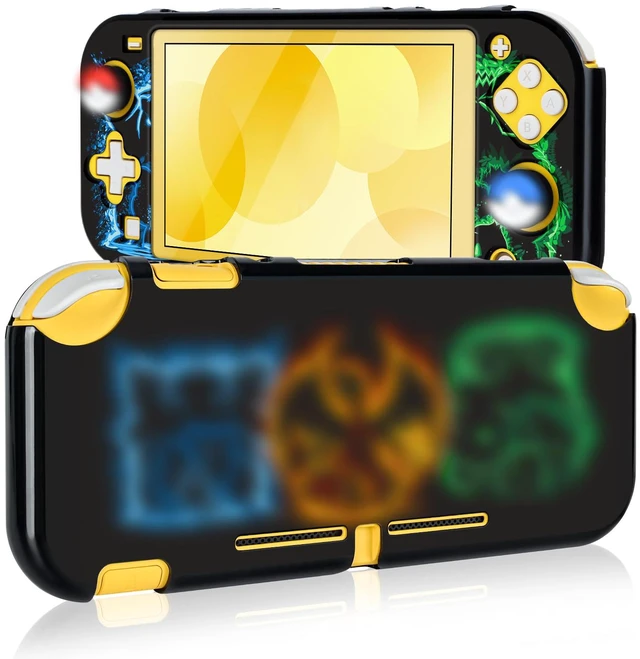 Main image of Cartoon Monster Switch Lite Protective Case Cool Soft TPU Shell Shockproof Scratch Resistant Cover Joy Con Japanese Amine Skin with 2PCS Blue and Red Balls Thumb Grips Caps for Switch 2019