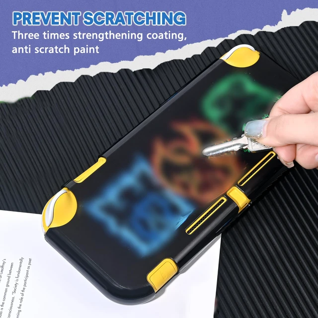 Alt view image 3 of 6 - Cartoon Monster Switch Lite Protective Case Cool Soft TPU Shell Shockproof Scratch Resistant Cover Joy Con Japanese Amine Skin with 2PCS Blue and Red Balls Thumb Grips Caps for Switch 2019