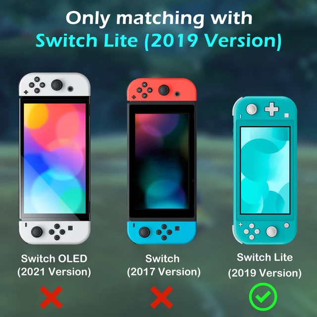 Alt view image 6 of 6 - Cartoon Monster Switch Lite Protective Case Cool Soft TPU Shell Shockproof Scratch Resistant Cover Joy Con Japanese Amine Skin with 2PCS Blue and Red Balls Thumb Grips Caps for Switch 2019