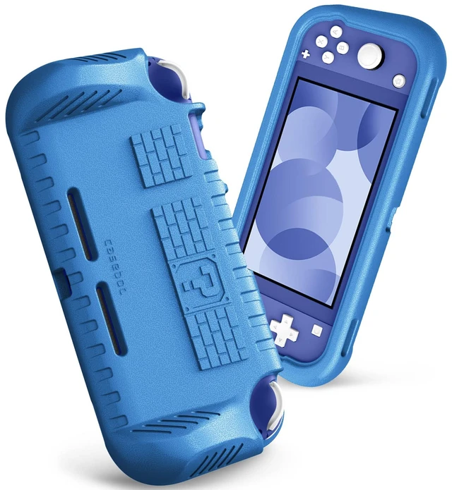 Main image of Kid-Friendly Ultraligh Case for Nintendo Switch Lite 2019 | Game Card Slots, Ergonomic Grip Design, Lightweight EVA Foam, Anti-Scratch Protective Grip Case Cover, Navy Blue