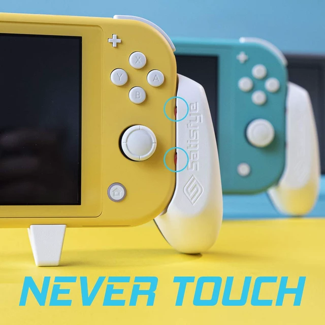 Alt view image 6 of 7 - ZenGrip Go Slim Bundle (Lite), - Accessories Compatible with Nintendo Switch Lite - Bundle includes: Grip Lite, Slim Case. BONUS: 2 Thumbsticks (Gray)