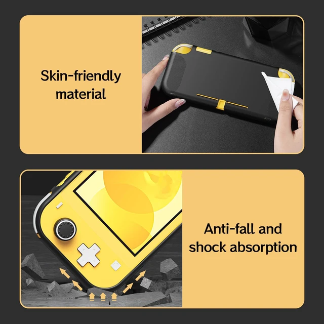 Alt view image 6 of 7 - Case Compatible with Nintendo Switch Lite 2019, Soft TPU Switch Lite Accessories with Thumb Grip Caps