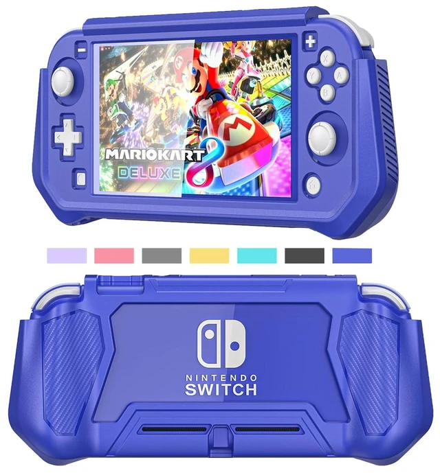 Main image of Compatible with Nintendo Switch Lite Screen Protector Case Cover with Hand Grip, Detachable Protective Case with Shockproof and Anti-Scratch Design for Nintendo Switch Lite, Blue