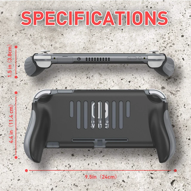 Alt view image 6 of 6 - Grip Case Compatible with Nintendo Switch Lite,Comfortable and Ergonomic Gaming Portable Protective Handheld Cover - Accessories for Switch Lite Console 2019 Release