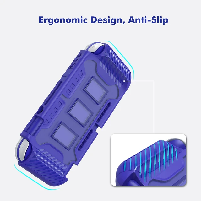 Alt view image 4 of 7 - Protective Case for Switch Lite 2019, with Thumb Grip Caps | Only Fits Switch Lite 2019 (5.5"), Not for Switch 2 (2025 Release, 7.9"), No Screen Srotector Included, Blue