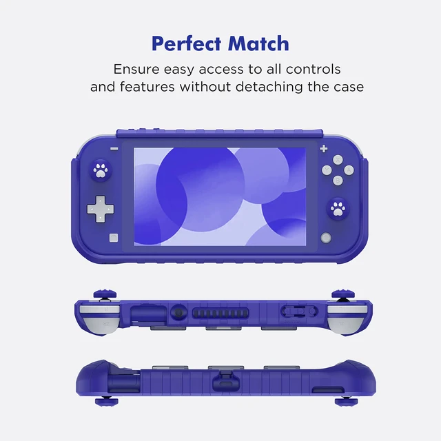 Alt view image 5 of 7 - Protective Case for Switch Lite 2019, with Thumb Grip Caps | Only Fits Switch Lite 2019 (5.5"), Not for Switch 2 (2025 Release, 7.9"), No Screen Srotector Included, Blue