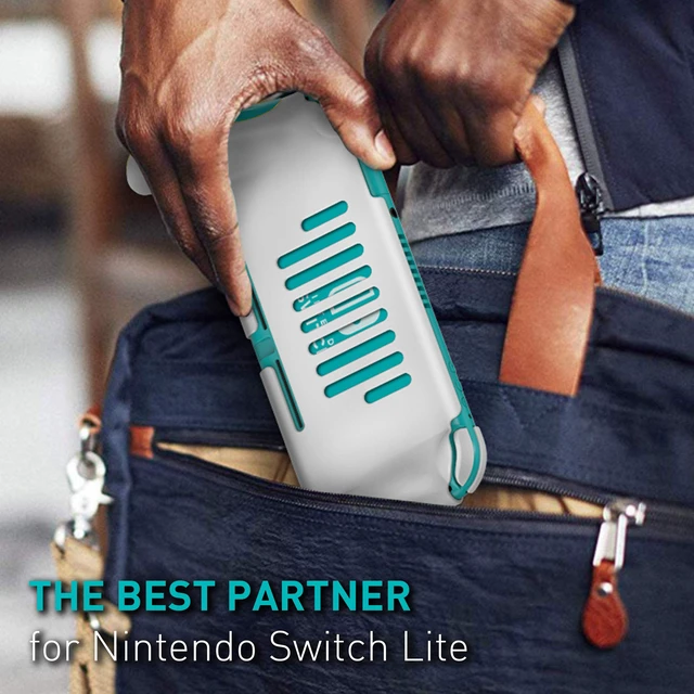 Alt view image 5 of 6 - Grip for Nintendo Switch Lite, Ergonomic Comfort Handheld Protective Gaming Case Portable Cover Accessories Compatible with Nintendo Switch Lite