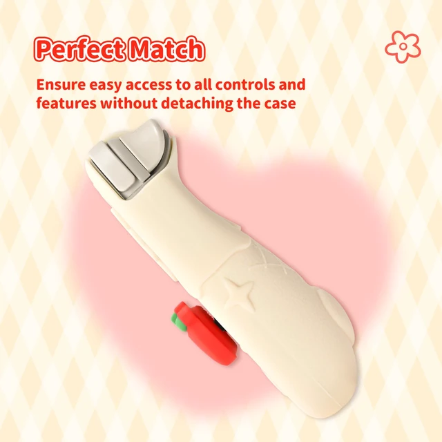Alt view image 4 of 7 - Switch Lite Protective Case,Soft Silicone Protective Shell,Anti-Scratch Protective Cover Case for Switch Lite with 2 Thumb Grip CapsBeige Hello Kitty