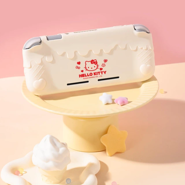 Alt view image 7 of 7 - Switch Lite Protective Case,Soft Silicone Protective Shell,Anti-Scratch Protective Cover Case for Switch Lite with 2 Thumb Grip CapsBeige Hello Kitty