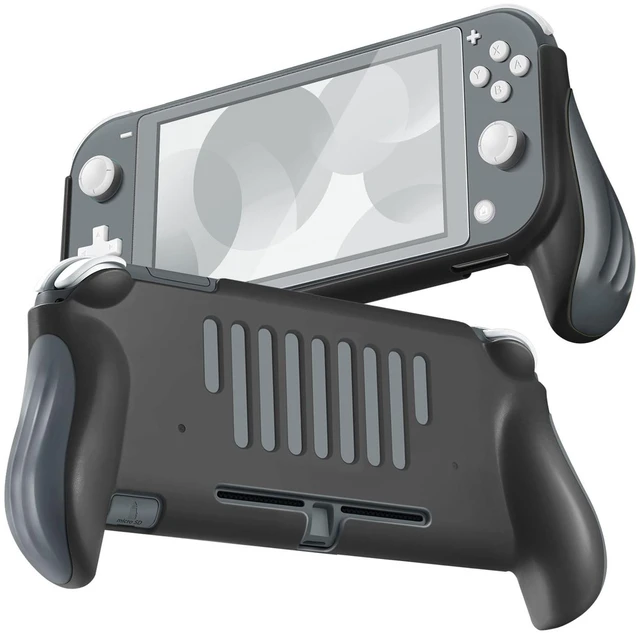 Main image of Grip Case for Nintendo Switch Lite, Ergonomic Protective Cover, Black | Hard Pc Shell with Contoured Handles, Vented Back, and Precise Cutouts for Buttons, Ports, Speakers, and Game Card Slot