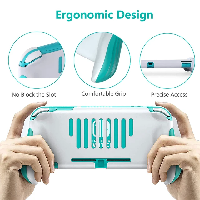 Alt view image 5 of 7 - Grip Designed for Nintendo Switch Lite Grip Case, Ergonomic Comfortable Handheld Protective Gaming Case Portable Cover Hand for Nintendo Switch lite Accessorie