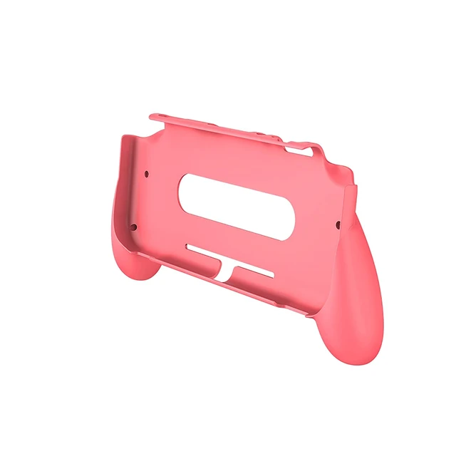 Alt view image 5 of 6 - Switch Lite Grip Handle, Ergonomic Anti-Slip Lightweight Design, Coral | Ergonomic Switch Lite grip for larger hands, snap-on fit, non-slip hold and full access to buttons, USB-C port and controls
