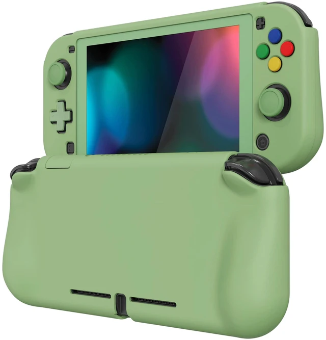 Main image of ZealProtect Protective Case for Nintendo Switch Lite, Ergonomic Grip Hard Cover - Durable Comfort Shock-absorbent Anti-Scratch with Screen Protector & Thumb Grip Button Caps, Matcha Green