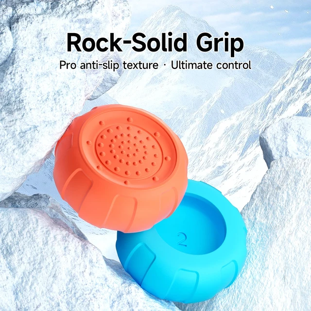 Alt view image 5 of 7 - Thumb Grips Compatible with Nintendo Switch 2 (2025)-6pcs 3 Heights Enhanced Gaming Grip Set, Silicone Joystick Caps, Comfortable Controller Stick Cover Gifts for Boys & Gamers,Blue&Orange