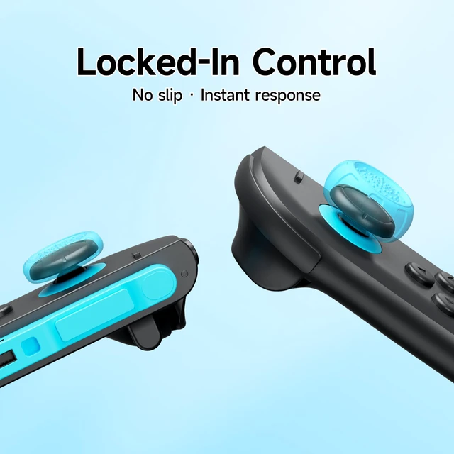 Alt view image 7 of 7 - Thumb Grips Compatible with Nintendo Switch 2 (2025)-6pcs 3 Heights Enhanced Gaming Grip Set, Silicone Joystick Caps, Comfortable Controller Stick Cover Gifts for Boys & Gamers,Blue&Orange