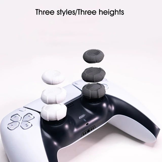 Alt view image 3 of 7 - Thumb Grip Caps for PS5 PS4 Xbox Series XS Xbox One Switch PRO Controller Steam Deck 6 PCS Soft Rubber 3D Thumbsticks Button Joystick Cover Set, Black and Grey