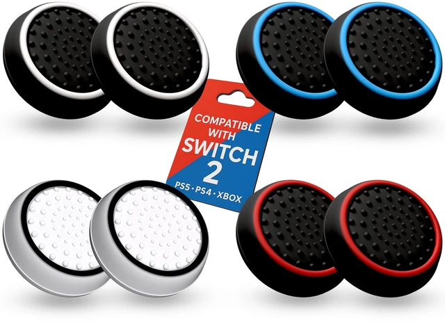 Main image of Thumbstick Grip Caps for Switch 2 Silicone Joystick Covers Compatible with Switch 2 Controllers Ergonomic Non-Slip Thumb Grips for Precise Control (Version 1)