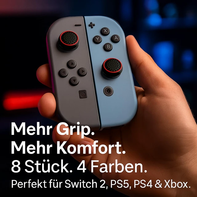 Alt view image 5 of 7 - Thumbstick Grip Caps for Switch 2 Silicone Joystick Covers Compatible with Switch 2 Controllers Ergonomic Non-Slip Thumb Grips for Precise Control (Version 1)