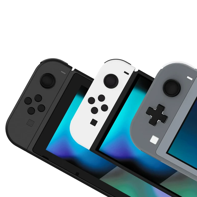 Alt view image 4 of 7 - Silicone Button Covers and Thumb Grip Set for Nintendo Switch/OLED Joycon/Switch Lite, ABXY Directional Key Button Caps for Nintendo Switch/OLED/Lite with Switch Lite D-Pad Button Cap, Black