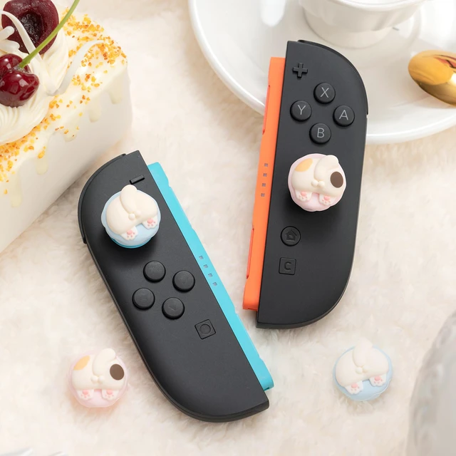 Alt view image 6 of 7 - Thumb Grip Caps Compatible with Nintendo Switch 2, Soft Silicone Joystick Cover for Nintendo Switch 2 Controller, 4PCS - Cute Cat Butt