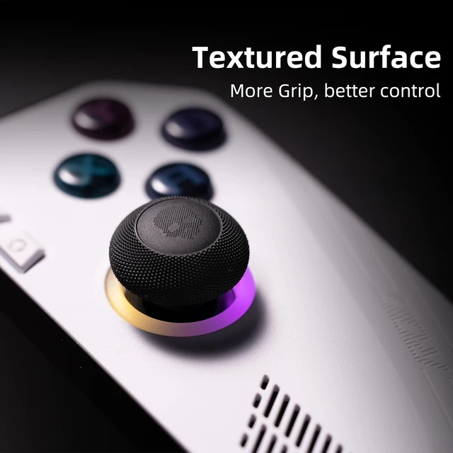 Alt view image 3 of 7 - Skull & Co. Convex Thumb Grips Set: Skin, CQC Joystick Cap Analog Stick Cap for Steam Deck/OLED and ROG Ally - Black, 2 Pairs (4pcs)