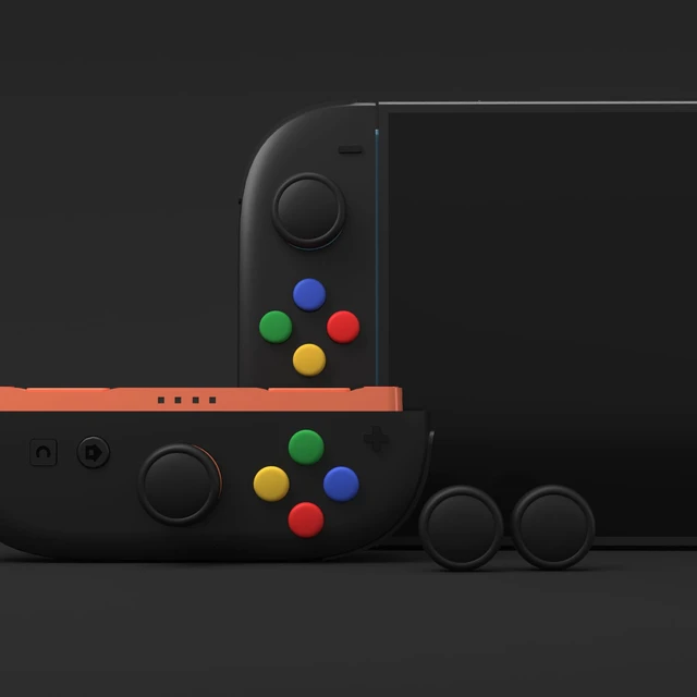 Alt view image 3 of 7 - Button Caps + Thumb Grip Set for Nintendo Switch 2, 4 Silicone Colorful ABXY Directional Button Covers & 2 Joystick Caps for Joycon - Black