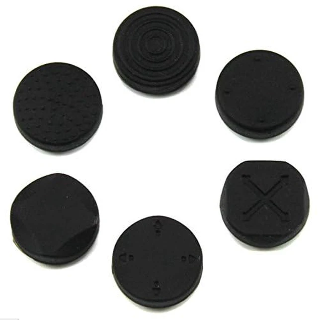 Alt view image 2 of 7 - 1 Set Analog Silicone Thumb Stick Grip Joystick Caps Cover for PSV 1000 2000 Black