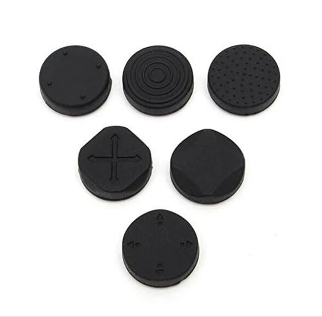 Alt view image 3 of 7 - 1 Set Analog Silicone Thumb Stick Grip Joystick Caps Cover for PSV 1000 2000 Black