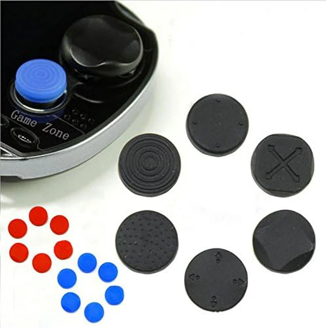 Alt view image 4 of 7 - 1 Set Analog Silicone Thumb Stick Grip Joystick Caps Cover for PSV 1000 2000 Black