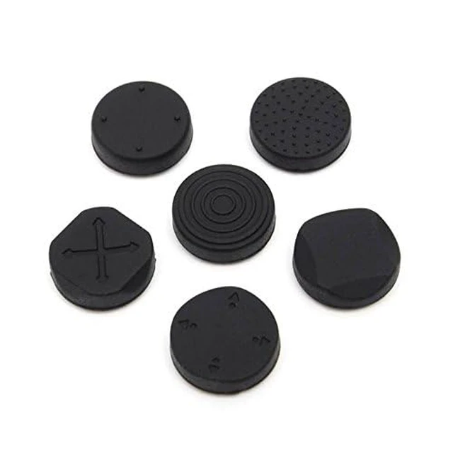 Alt view image 7 of 7 - 1 Set Analog Silicone Thumb Stick Grip Joystick Caps Cover for PSV 1000 2000 Black