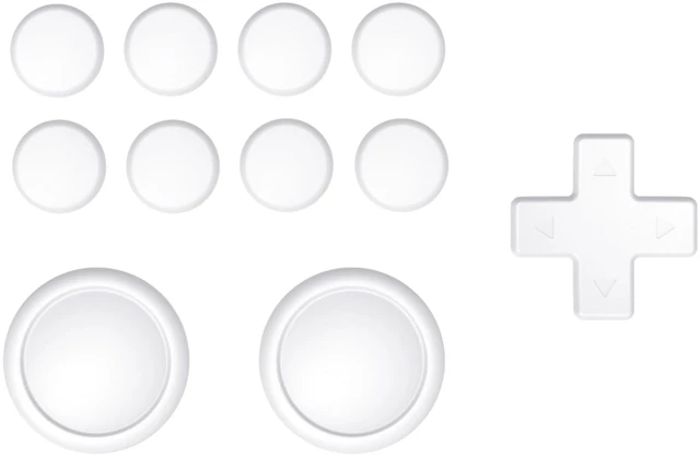 Main image of Silicone Button Covers and Thumb Grip Set for Nintendo Switch/OLED Joycon/Switch Lite, ABXY D-Pad Directional Button Cap for Joycon, White