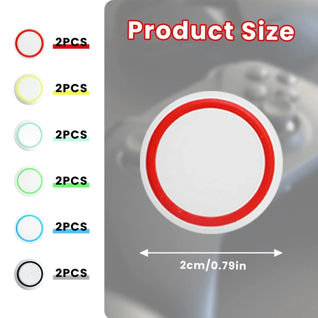 Alt view image 2 of 6 - 12pcs Controller Thumb Grips Set,Joystick Caps,Thumb Stick Grip Cover Joystick Button Caps Controller Assist for PS4/PS5(White)