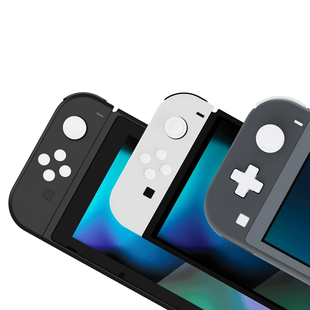 Alt view image 4 of 7 - Silicone Button Covers and Thumb Grip Set for Nintendo Switch/OLED Joycon/Switch Lite, ABXY D-Pad Directional Button Cap for Joycon, White