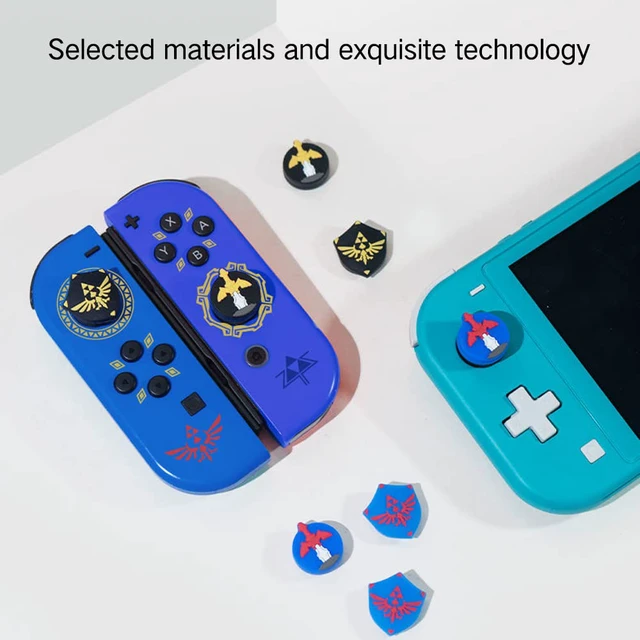 Alt view image 4 of 6 - Cute Switch Thumb Grip Caps Compatible with Nintendo Switch OLED Lite Console, Kawaii Soft Silicone Analog Stick Button Cover for NS Joycon Controller, 4PCS Joystick Cap (Skyward Sword)