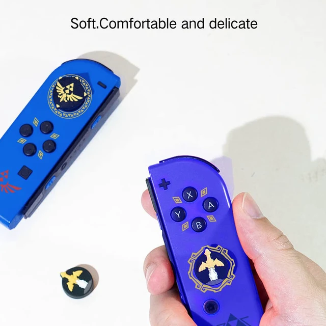 Alt view image 5 of 6 - Cute Switch Thumb Grip Caps Compatible with Nintendo Switch OLED Lite Console, Kawaii Soft Silicone Analog Stick Button Cover for NS Joycon Controller, 4PCS Joystick Cap (Skyward Sword)