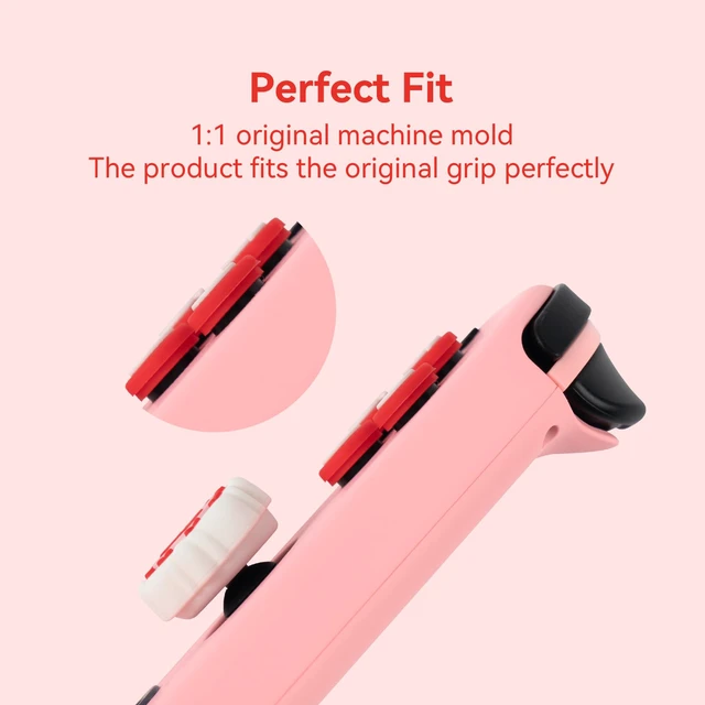 Alt view image 3 of 7 - Cute Switch D-Pad Button Caps Silicone Thumb Grips Set, ABXY Key Buttons Sticker Joystick Cover Caps for Nintendo Switch/OLED - Strawberry Cream Cake