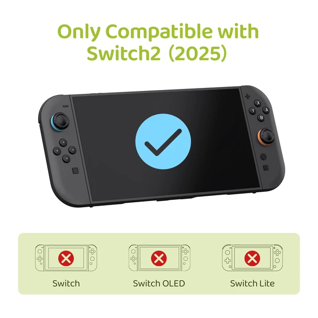 Alt view image 2 of 7 - Switch 2 D-Pad Button Caps Silicone Thumb Grips Set, ABXY Key Buttons Sticker Joystick Cover Caps for Switch 2 (2025) - Garden of Eden
