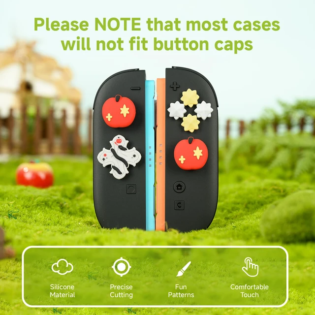 Alt view image 3 of 7 - Switch 2 D-Pad Button Caps Silicone Thumb Grips Set, ABXY Key Buttons Sticker Joystick Cover Caps for Switch 2 (2025) - Garden of Eden