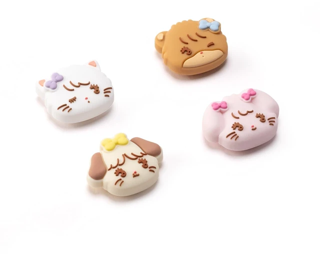 Main image of 4PCS Switch Thumb Grip Caps,Kawaii Thumbstick Caps,Soft Silicone Joystick Cover Compatible with Switch/OLED/Lite - Mikko Sweet Thoughts