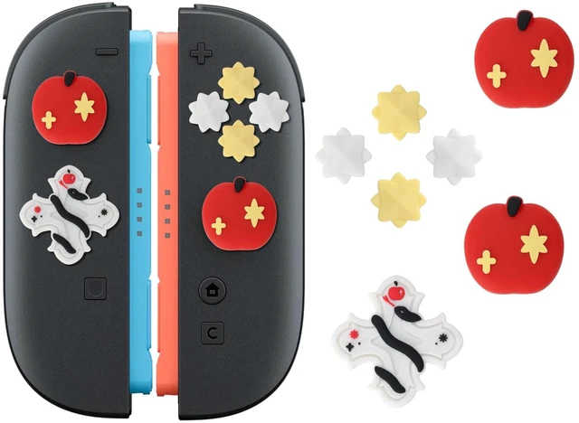 Main image of ABXY Buttons Sticker Joystick Cover Caps for Switch 2, Cross D-Pad Button Caps Silicone Thumb Grips Set Compatible with Nintendo Switch 2 Controller - A pples and Snake