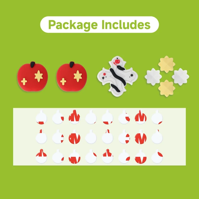 Alt view image 4 of 7 - ABXY Buttons Sticker Joystick Cover Caps for Switch 2, Cross D-Pad Button Caps Silicone Thumb Grips Set Compatible with Nintendo Switch 2 Controller - A pples and Snake