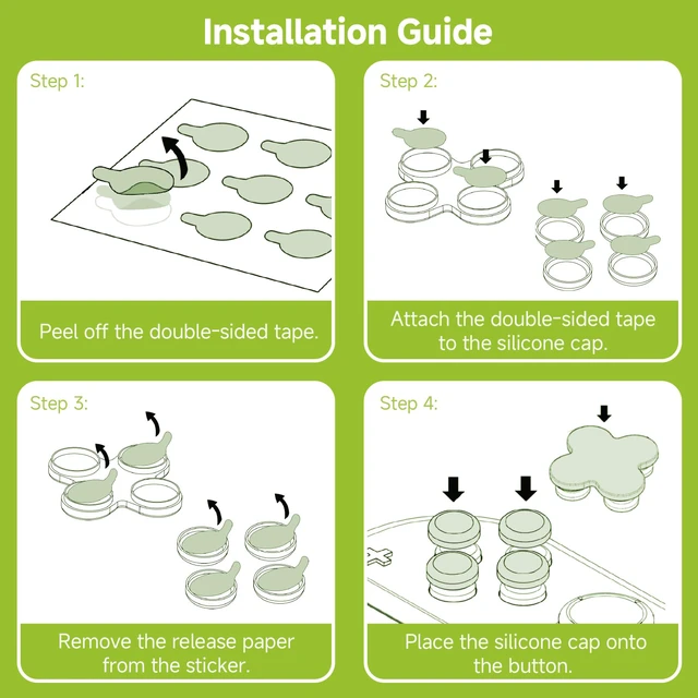Alt view image 5 of 7 - ABXY Buttons Sticker Joystick Cover Caps for Switch 2, Cross D-Pad Button Caps Silicone Thumb Grips Set Compatible with Nintendo Switch 2 Controller - A pples and Snake
