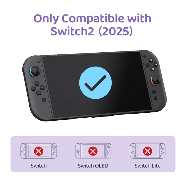 Alt view image 2 of 7 - Switch 2 D-Pad Button Caps Silicone Thumb Grips Set, ABXY Key Buttons Sticker Joystick Cover Caps for Switch 2 (2025) - Candlelight Ghost