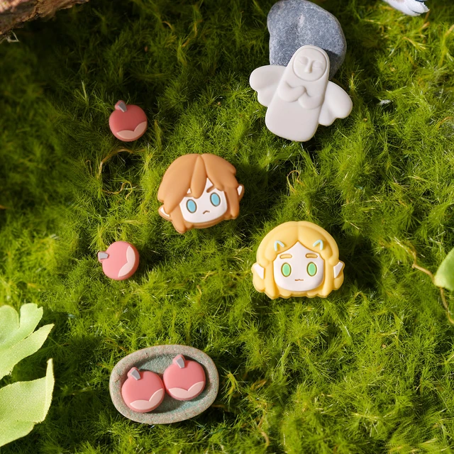 Alt view image 7 of 7 - ABXY Buttons Sticker Joystick Cover Caps, Cross D-Pad Button Caps Silicone Thumb Grips Set Compatible with Nintendo Switch/OLED Controller (Knights and Princess)