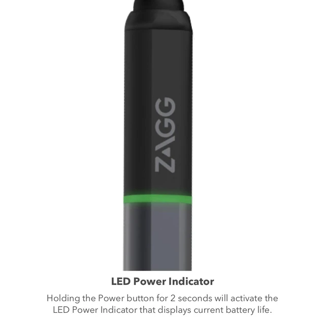 Alt view image 7 of 7 - Pro Stylus with Active & Capacitive Tips, Palm Rejection, Tilt Recognition, Instant Bluetooth Pairing, Compatible with iPad Pro 11/12.9 (3,4, & 5 Gen)/Air 10.9/iPad 10.2/9.7/Mini 5, Gray, Gen 1