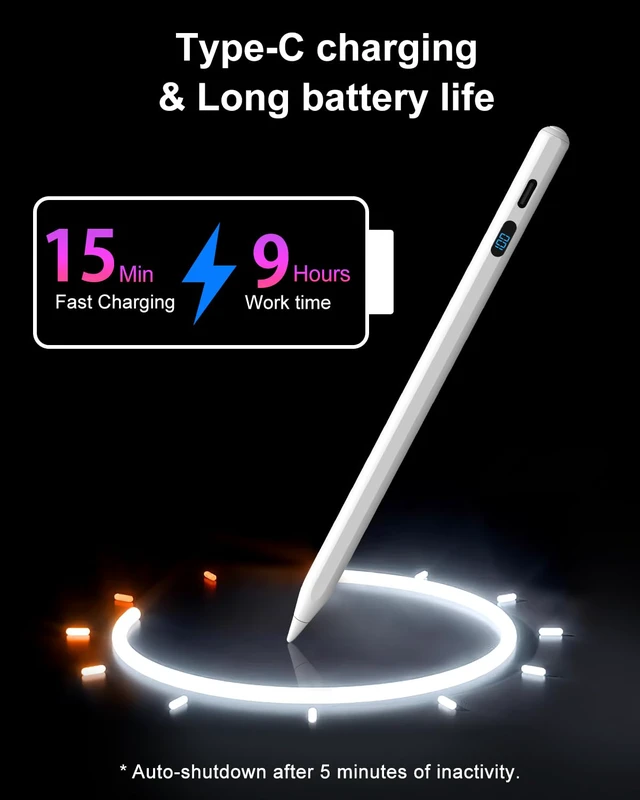 Alt view image 3 of 7 - Stylus Pen for iPhone, High Senstivity Universal Stylus Pen | Fast Charging, Magnetic, Stylus Pen for Touchscreen with LED Power Display, for iPhone Andriod/Tablet/Switch/Samsung Galaxy