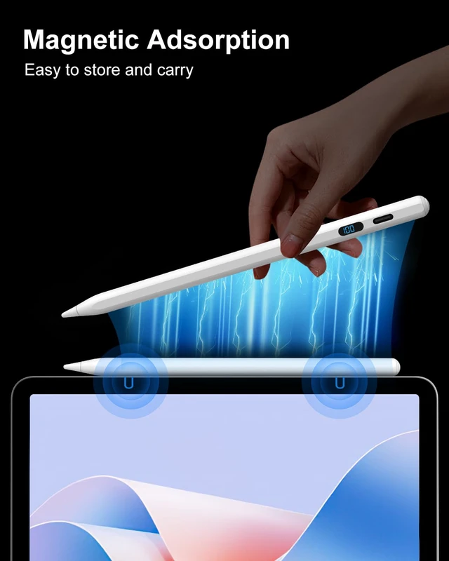 Alt view image 5 of 7 - Stylus Pen for iPhone, High Senstivity Universal Stylus Pen | Fast Charging, Magnetic, Stylus Pen for Touchscreen with LED Power Display, for iPhone Andriod/Tablet/Switch/Samsung Galaxy