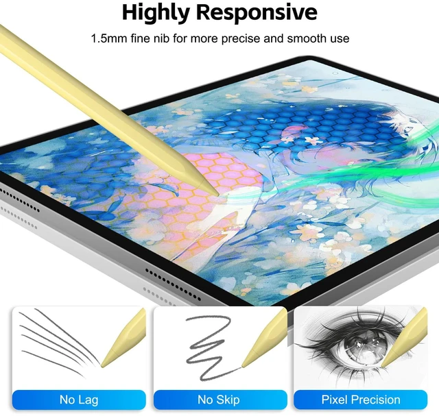Alt view image 3 of 7 - Stylus Pen for iPad 2026-2018 with 13mins Fast Charge,Tilt Sensitivity | Palm Rejection Pencil for 11th (A16)/10/9/8/7/6 Gen, iPad Pro 11"/12.9"/M4/M5, iPad Air 3/4/5/M2/M3/M4
