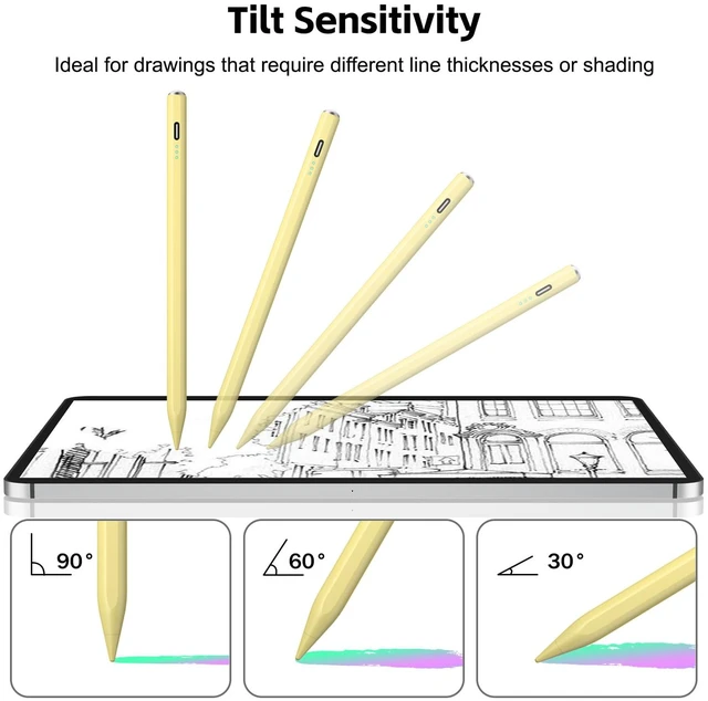 Alt view image 5 of 7 - Stylus Pen for iPad 2026-2018 with 13mins Fast Charge,Tilt Sensitivity | Palm Rejection Pencil for 11th (A16)/10/9/8/7/6 Gen, iPad Pro 11"/12.9"/M4/M5, iPad Air 3/4/5/M2/M3/M4